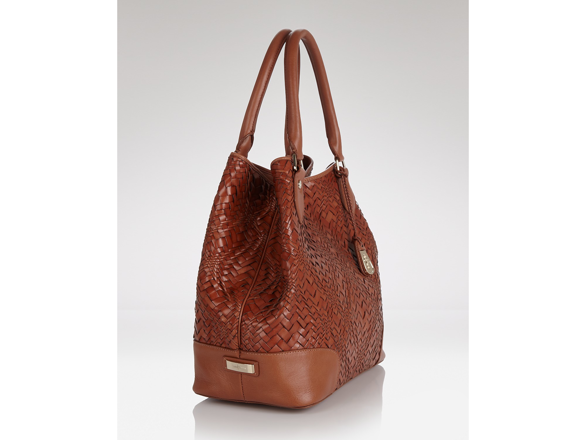 cole haan basket weave handbag