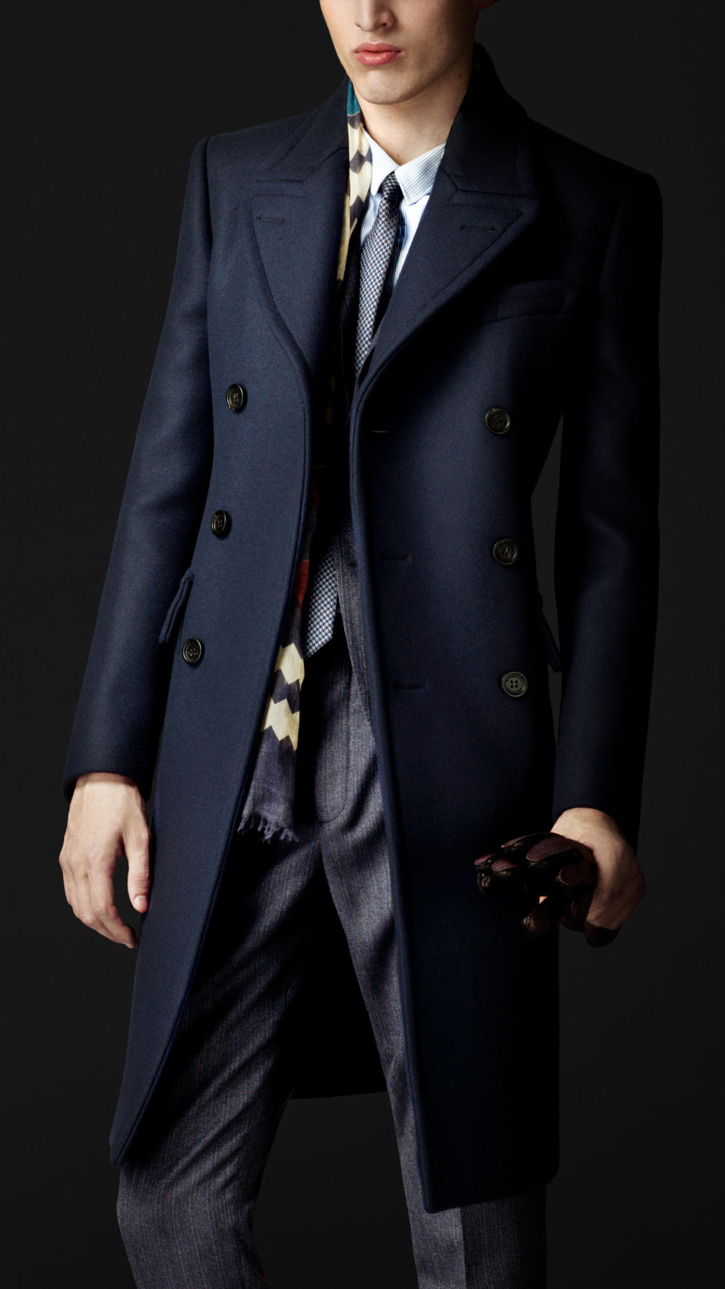 Burberry Prorsum Wool Felt Tailored Coat in Dark Sapphire (Blue) for Men |  Lyst