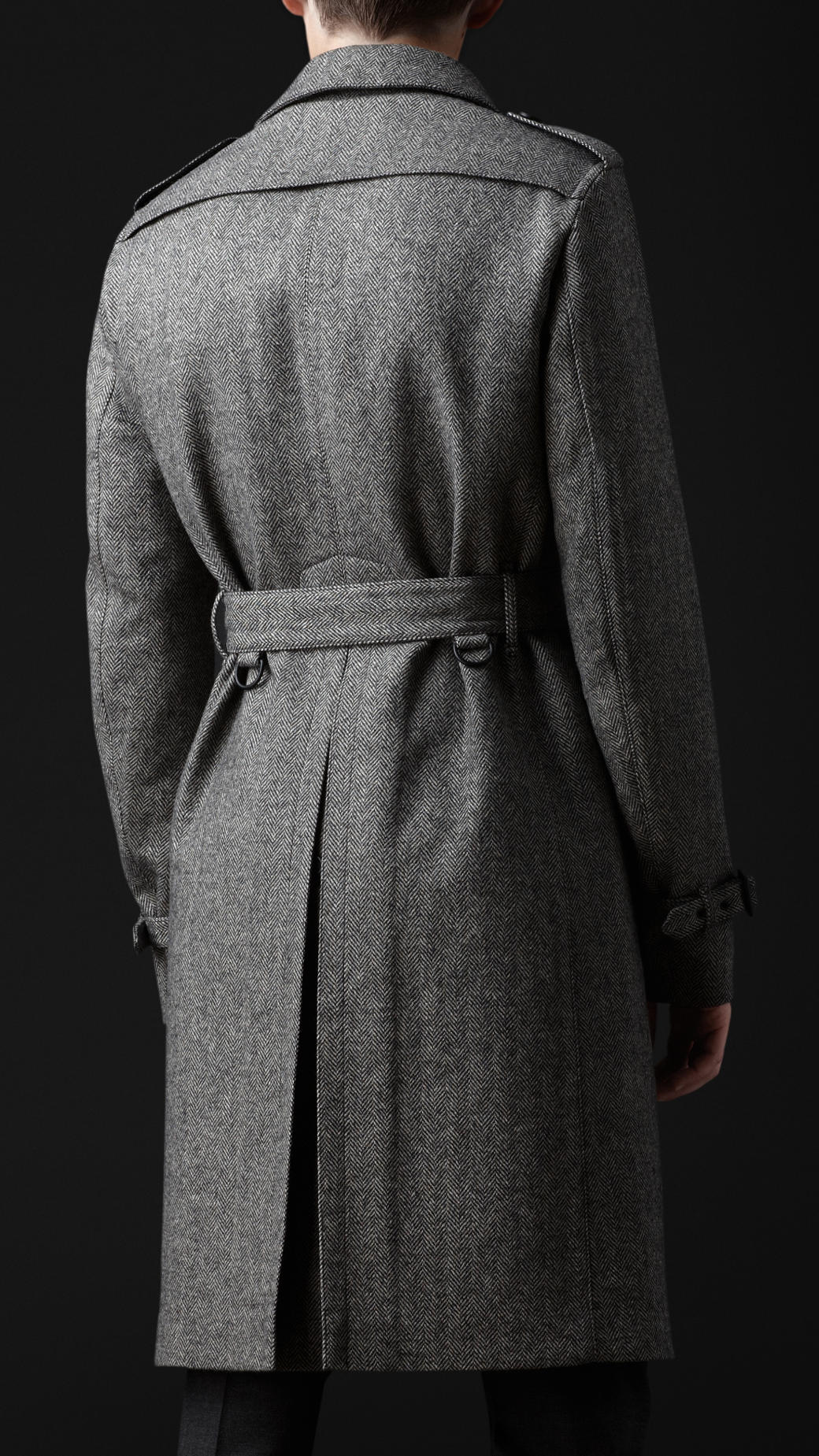 burberry herringbone wool coat