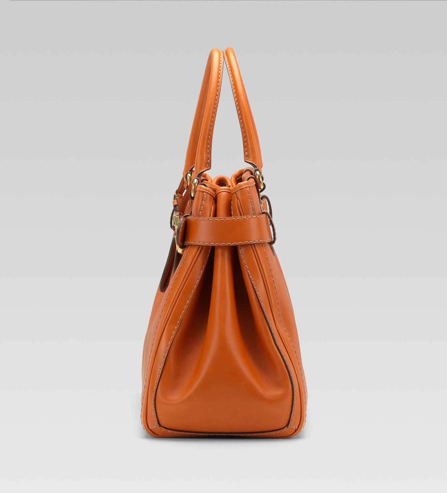 Leather tote Gucci Orange in Leather - 26455648