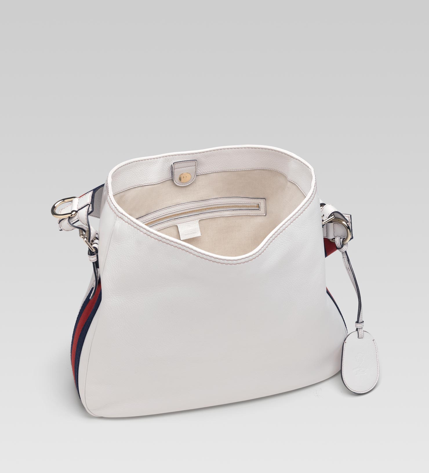 Gucci Gucci Heritage Medium Shoulder Bag with Web Detail in White - Lyst