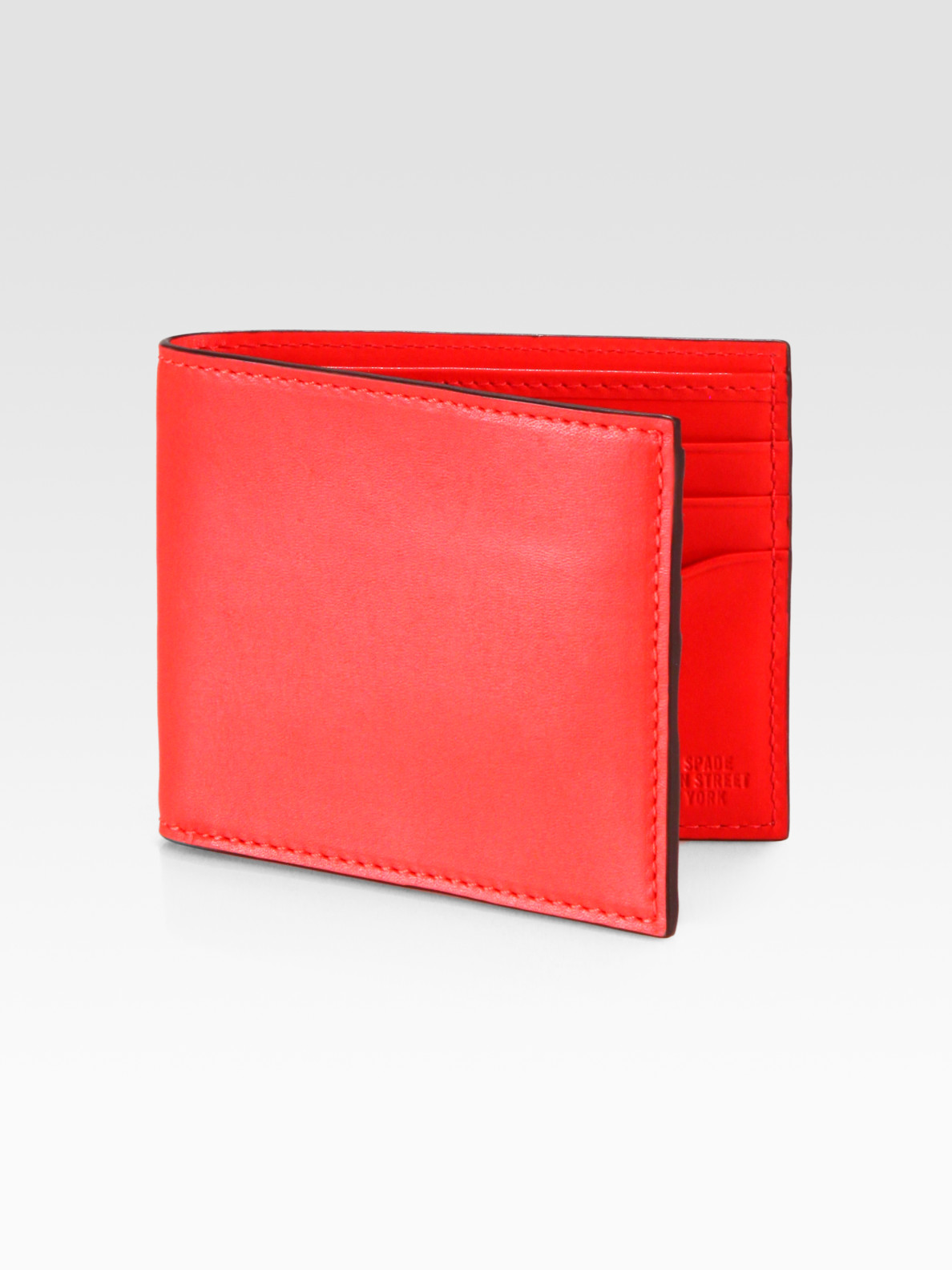 Jack Spade Leather Billfold Wallet in Red for Men | Lyst