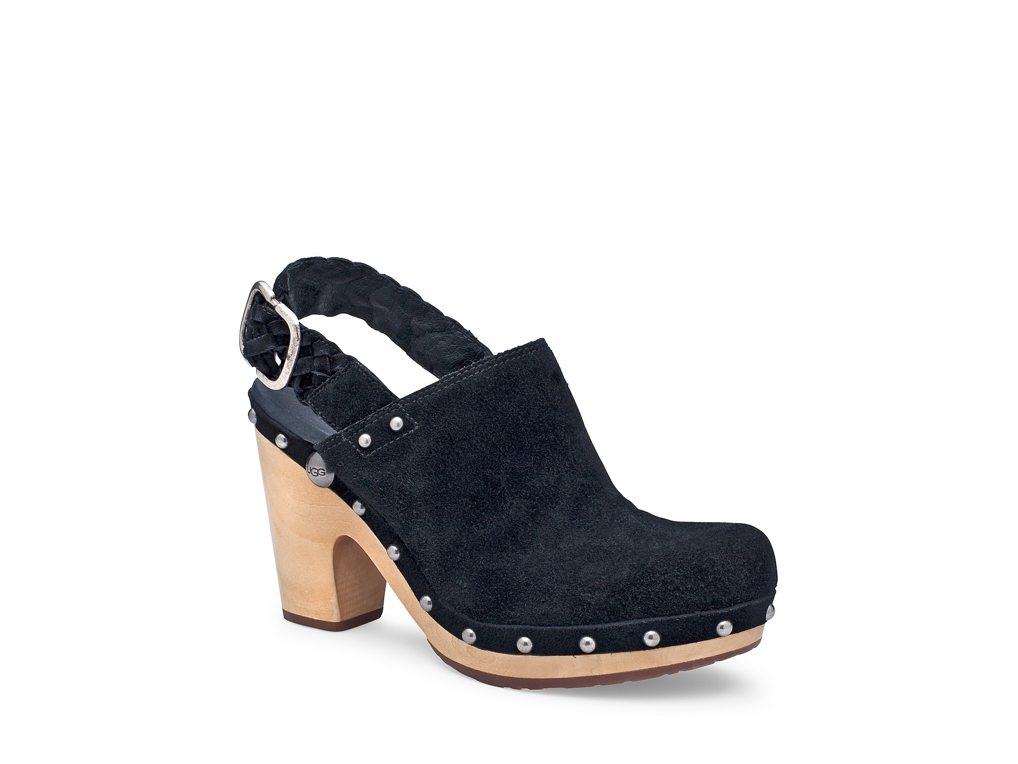 black ugg clogs
