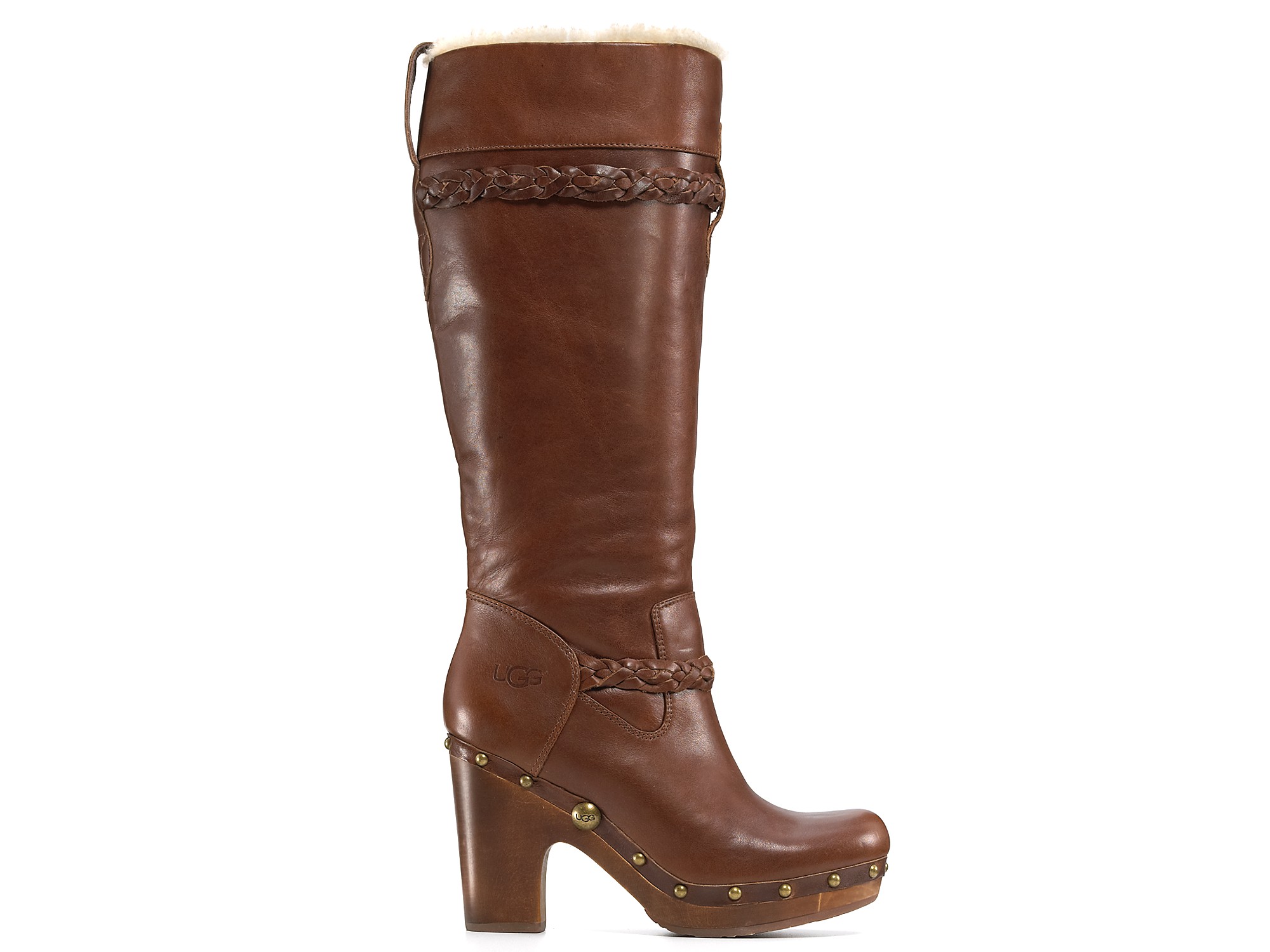UGG Savanna Clog Boots in Brown | Lyst