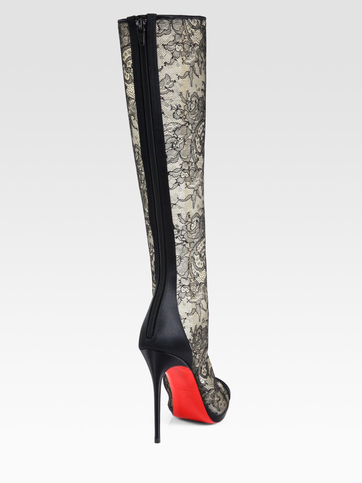 louboutin lace boots