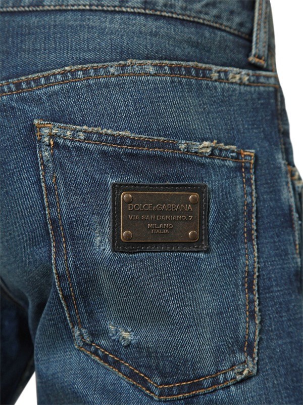 Dolce & Gabbana 19cm Washed Denim 14 Gold Jeans in Blue for Men | Lyst