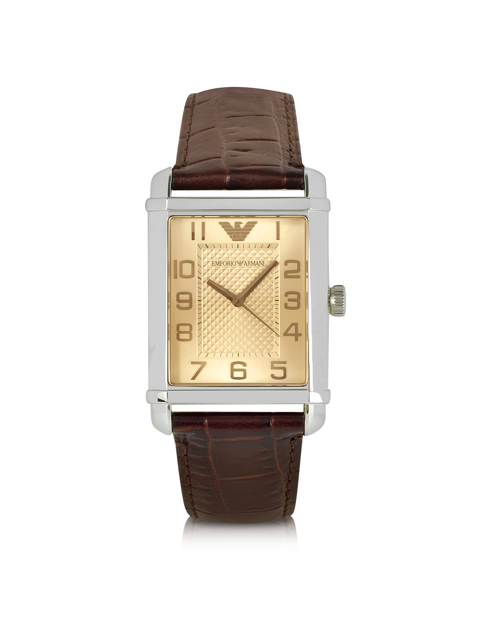 emporio armani watch brown leather strap