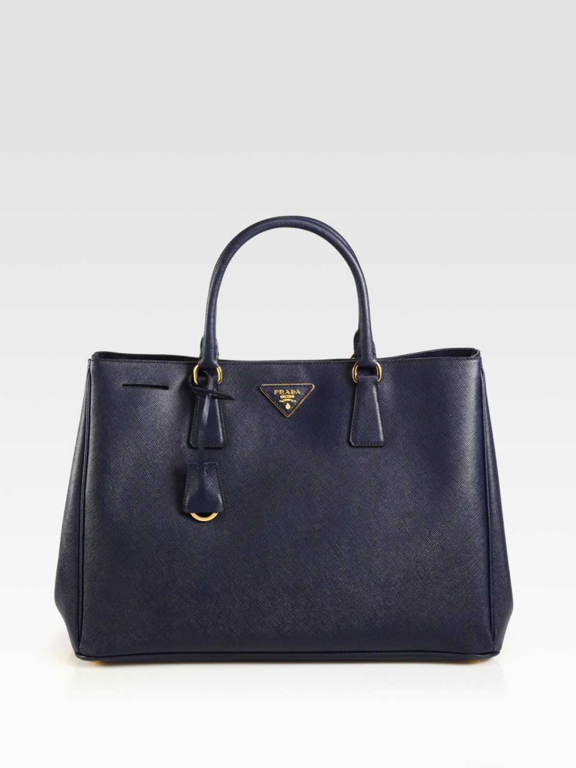 Prada Saffiano Lux Tote Bag in Blue (navy) | Lyst  