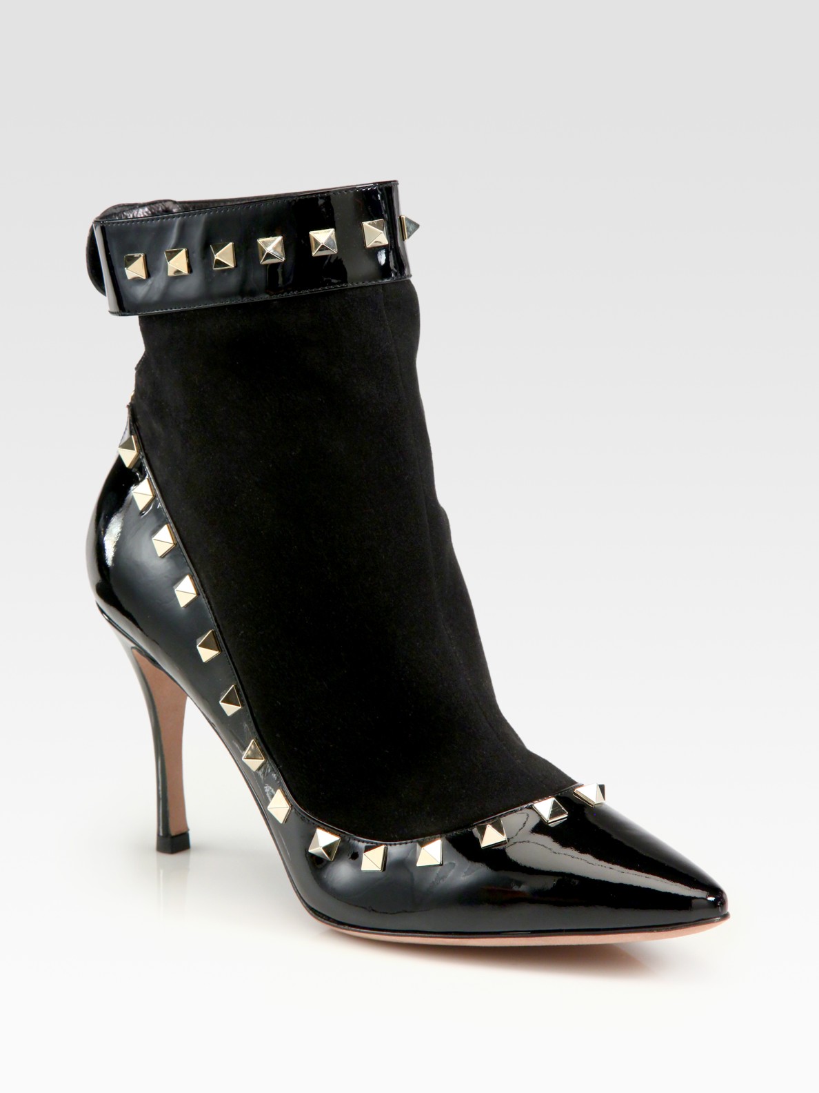 valentino patent leather boots