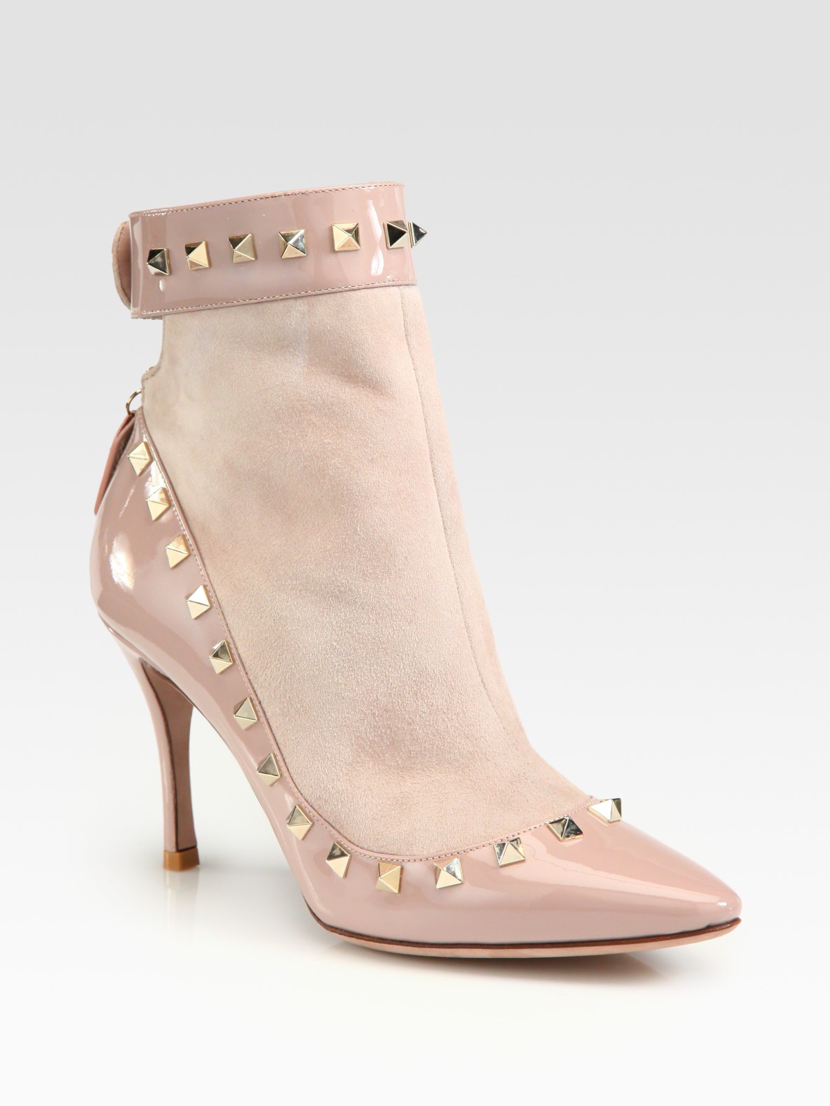 valentino rockstud suede boots