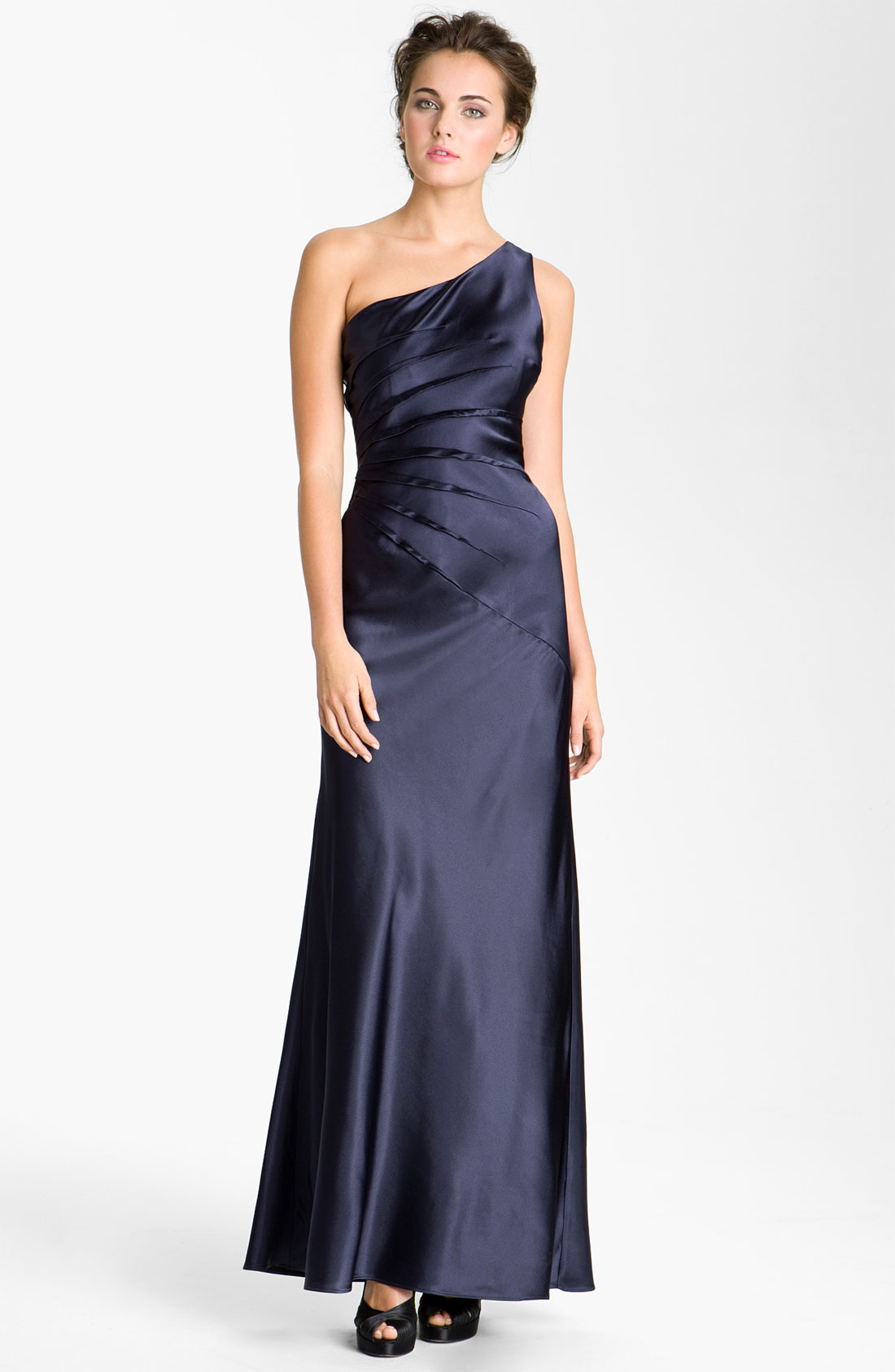 adrianna papell satin gown