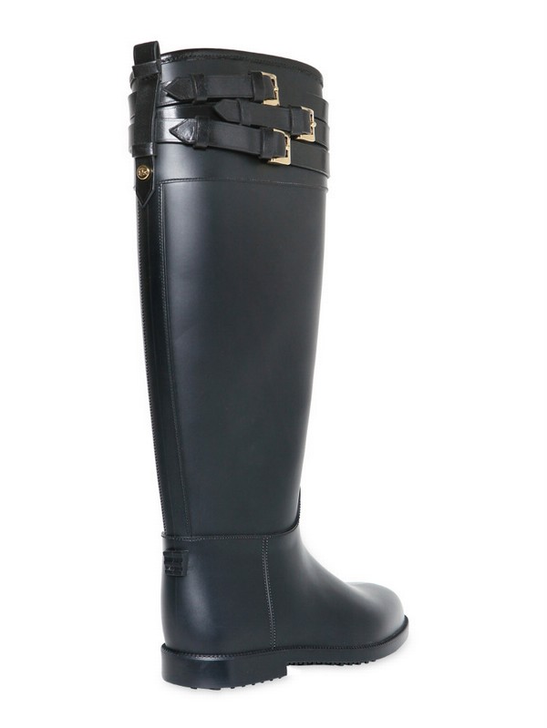 burberry rain boots black