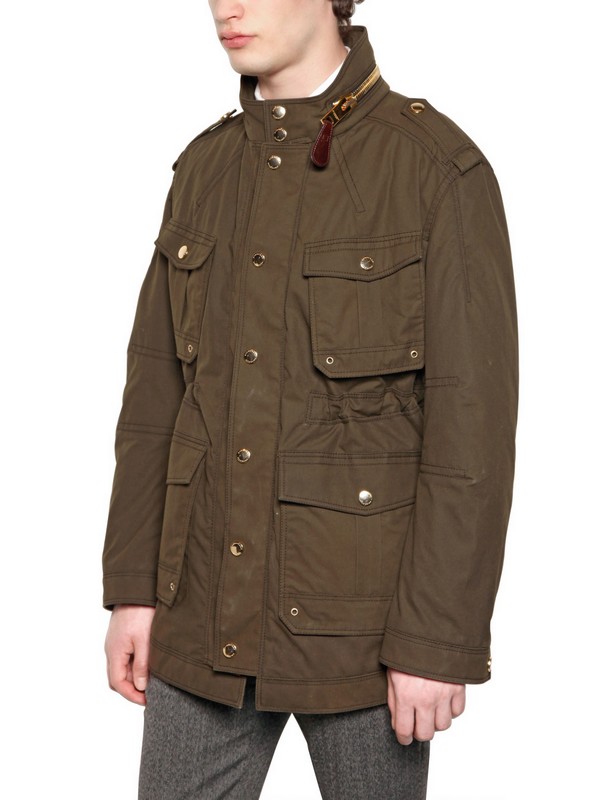 burberry waxed cotton field jacket