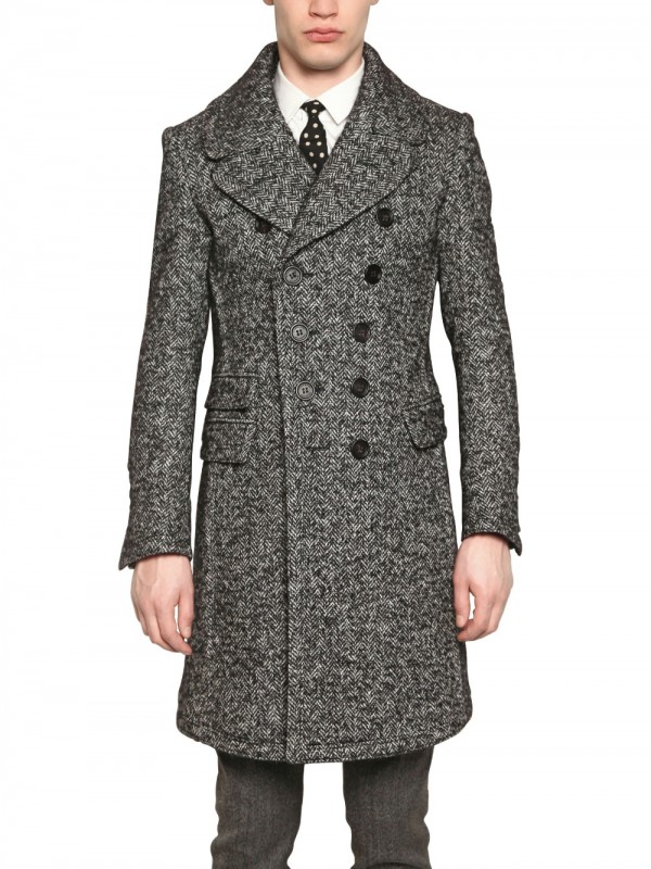 burberry herringbone wool coat