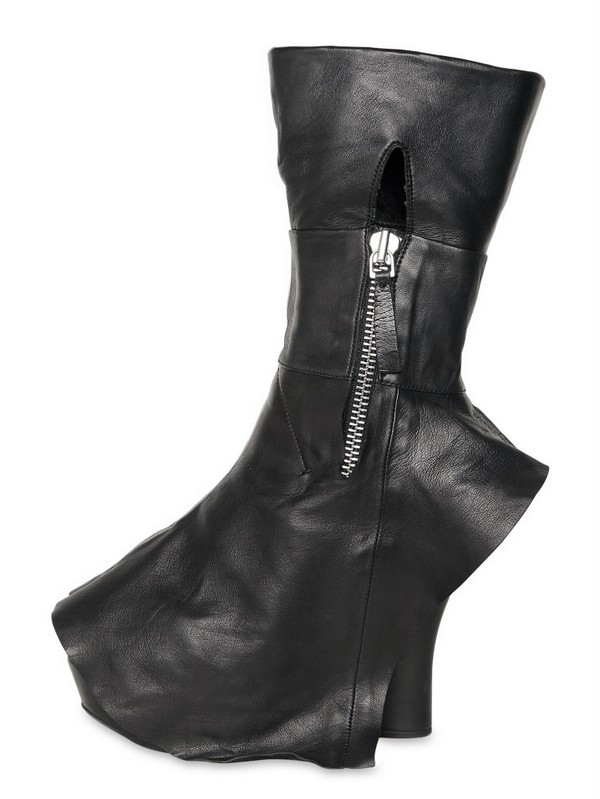 open toe boot wedges