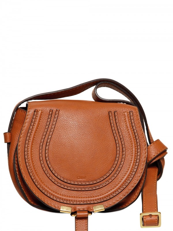 Lyst Chloé Small Marcie Cross Body Leather Bag In Brown