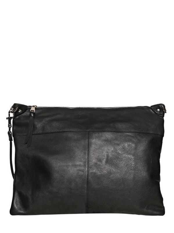 Dolce & Gabbana Leather Lock Flat Big Bag in Black for Men - Lyst
