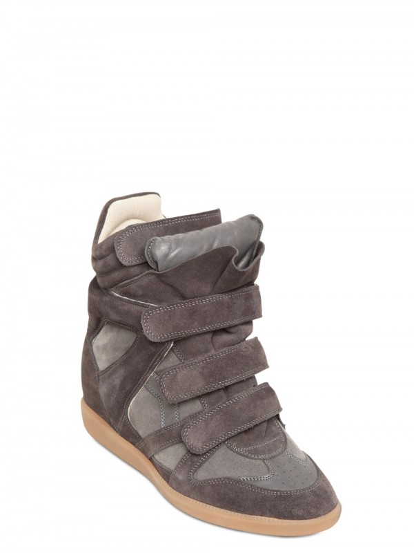 Isabel Marant 80mm Bekett Suede Sneakers in Grey (Gray) - Lyst