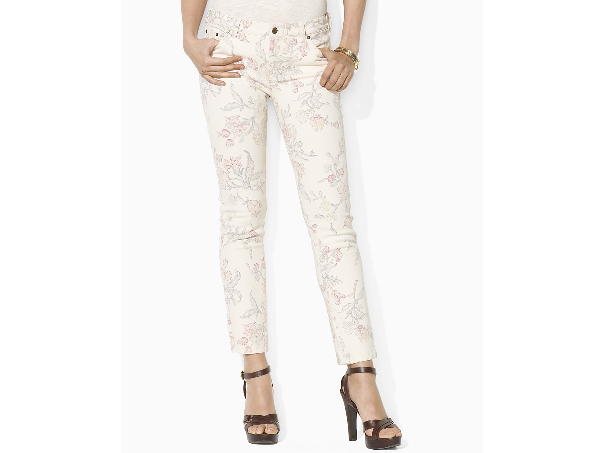 Ralph lauren floral jeans clearance