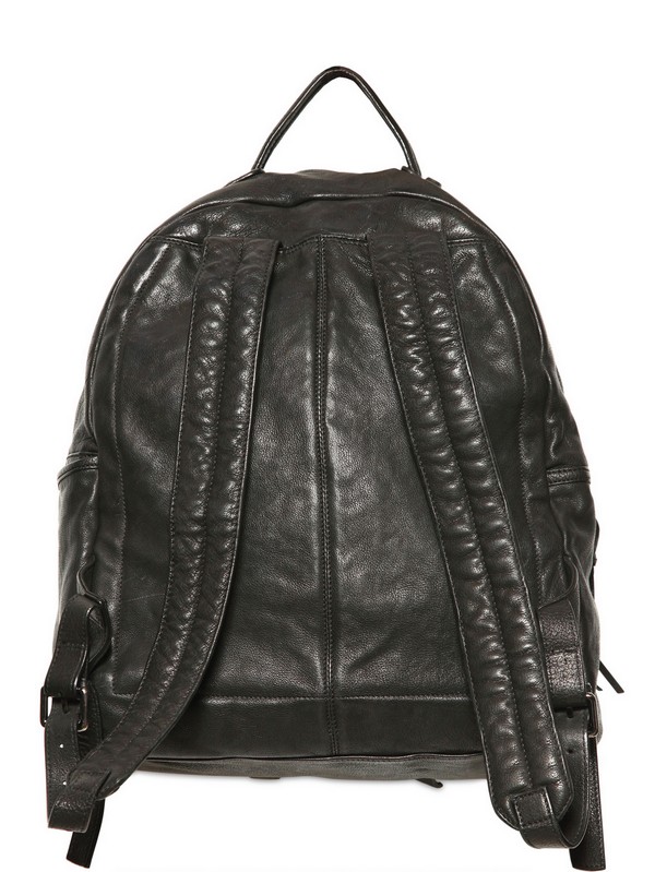 Neil Barrett Washed Buffalo Leather Backpack in Black for ...