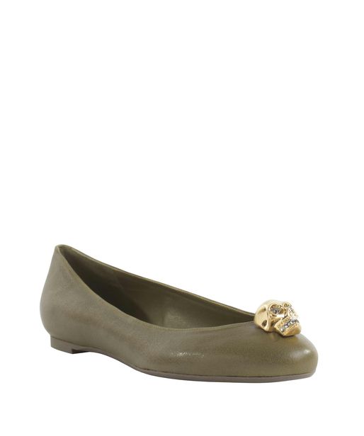 alexander mcqueen flats with skull