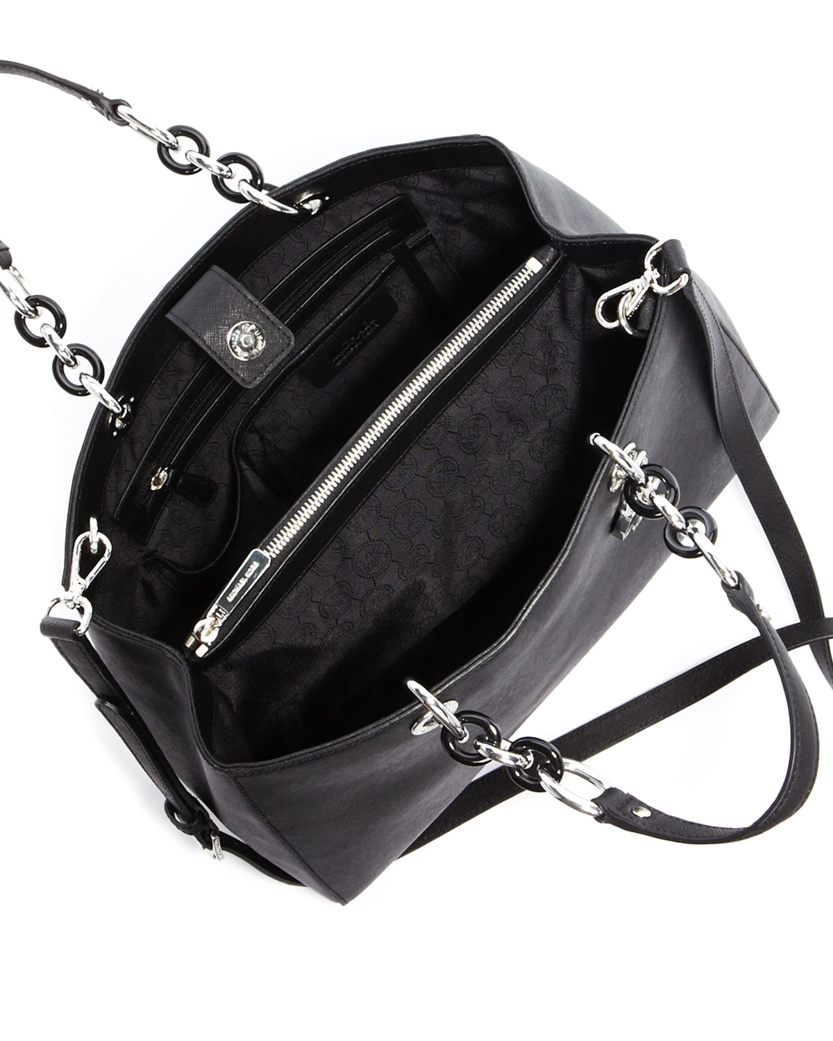 Michael Kors Cynthia Large Satchel in Black - Lyst