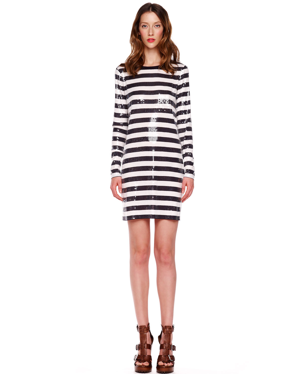 michael kors white sequin dress