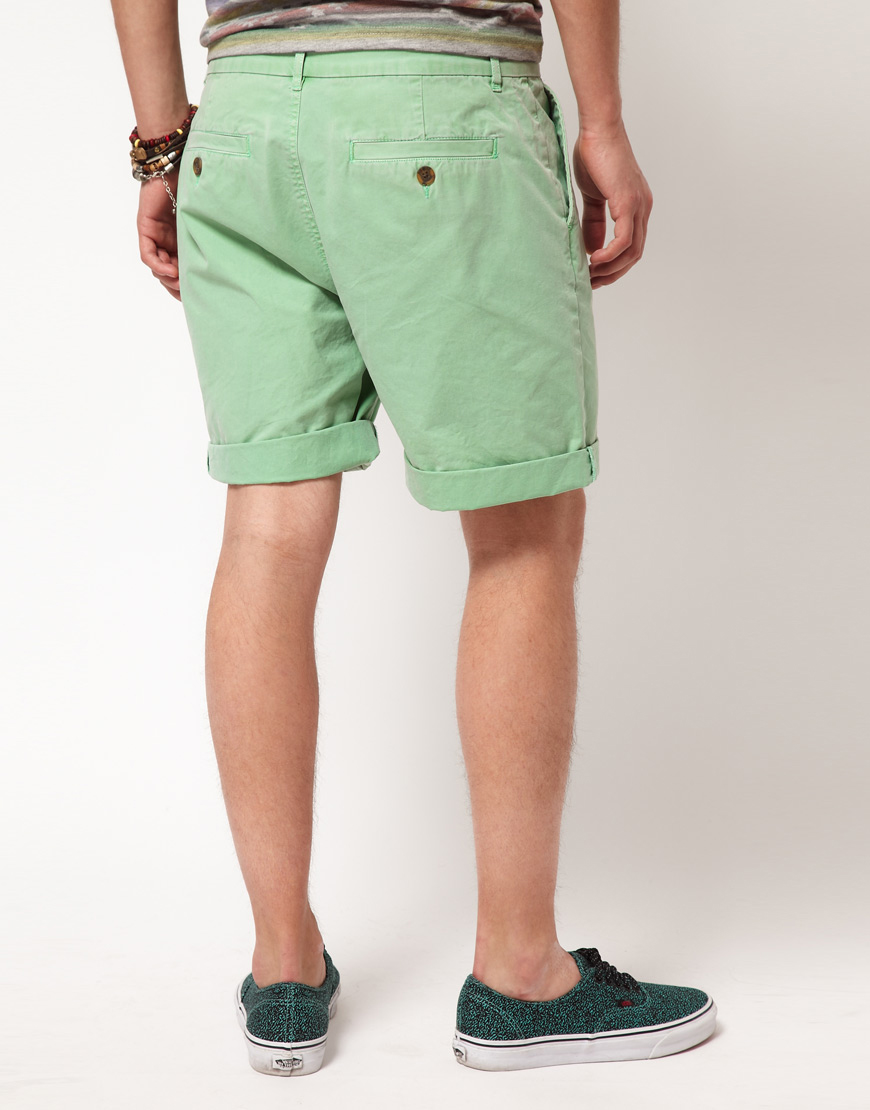 ASOS Chino Shorts in Green for Men Lyst