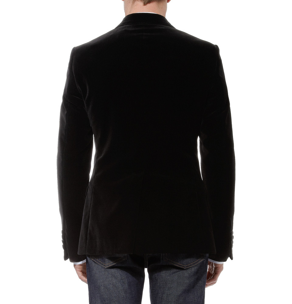 Dolce & Gabbana Velvet and Satin Tuxedo Jacket in Black for Men - Lyst