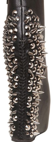 Jeffrey Campbell 160mm Calf Studded Boot Wedges in Black | Lyst