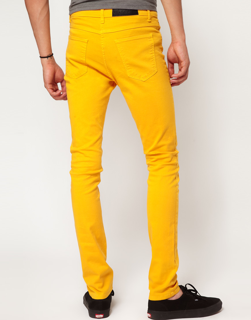 Sparks Blitz Skinny Jeans in Yellow for Men | Lyst