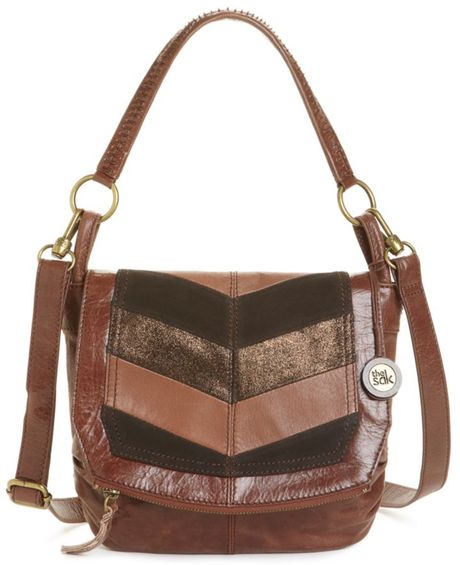 The Sak Silverlake Leather Small Flap Bag in Brown (teak multi) | Lyst