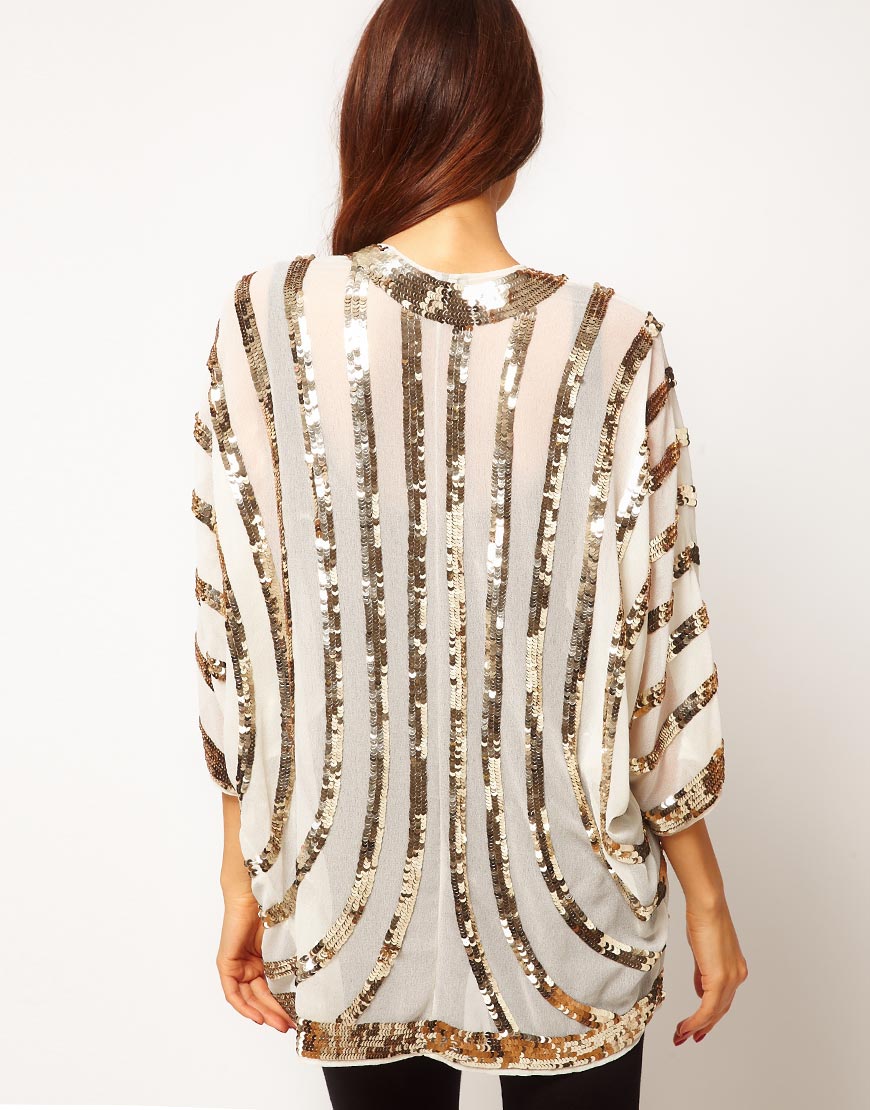 embellished kimono jacket