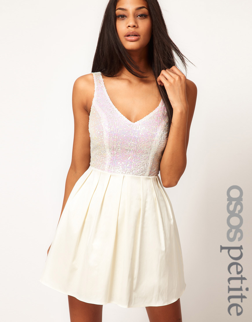 asos sequin top dress