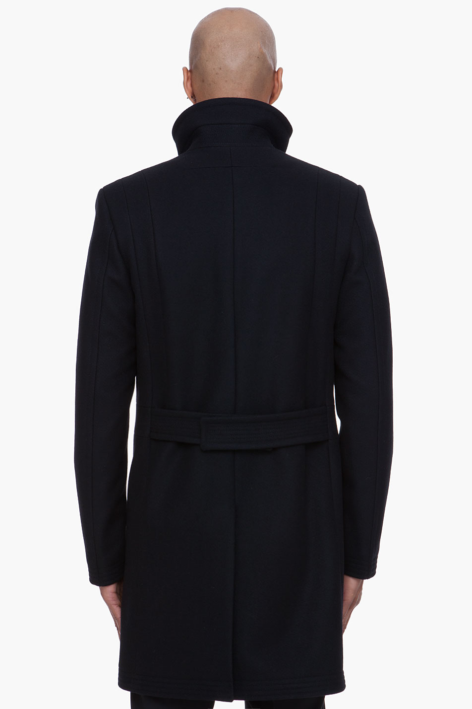 Lyst - Givenchy Wool Cashmere Officer Coat in Black for Men