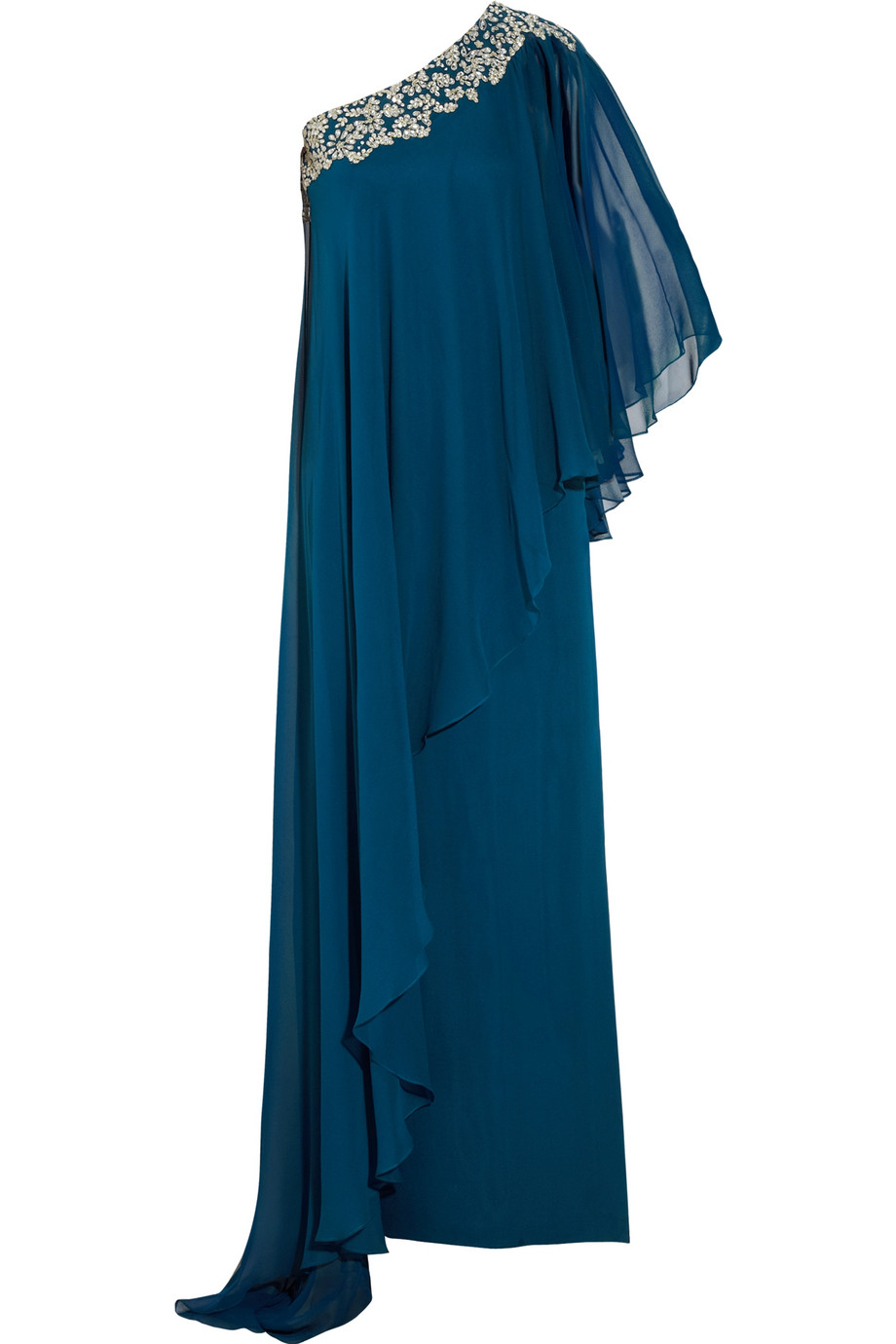 embellished chiffon gown