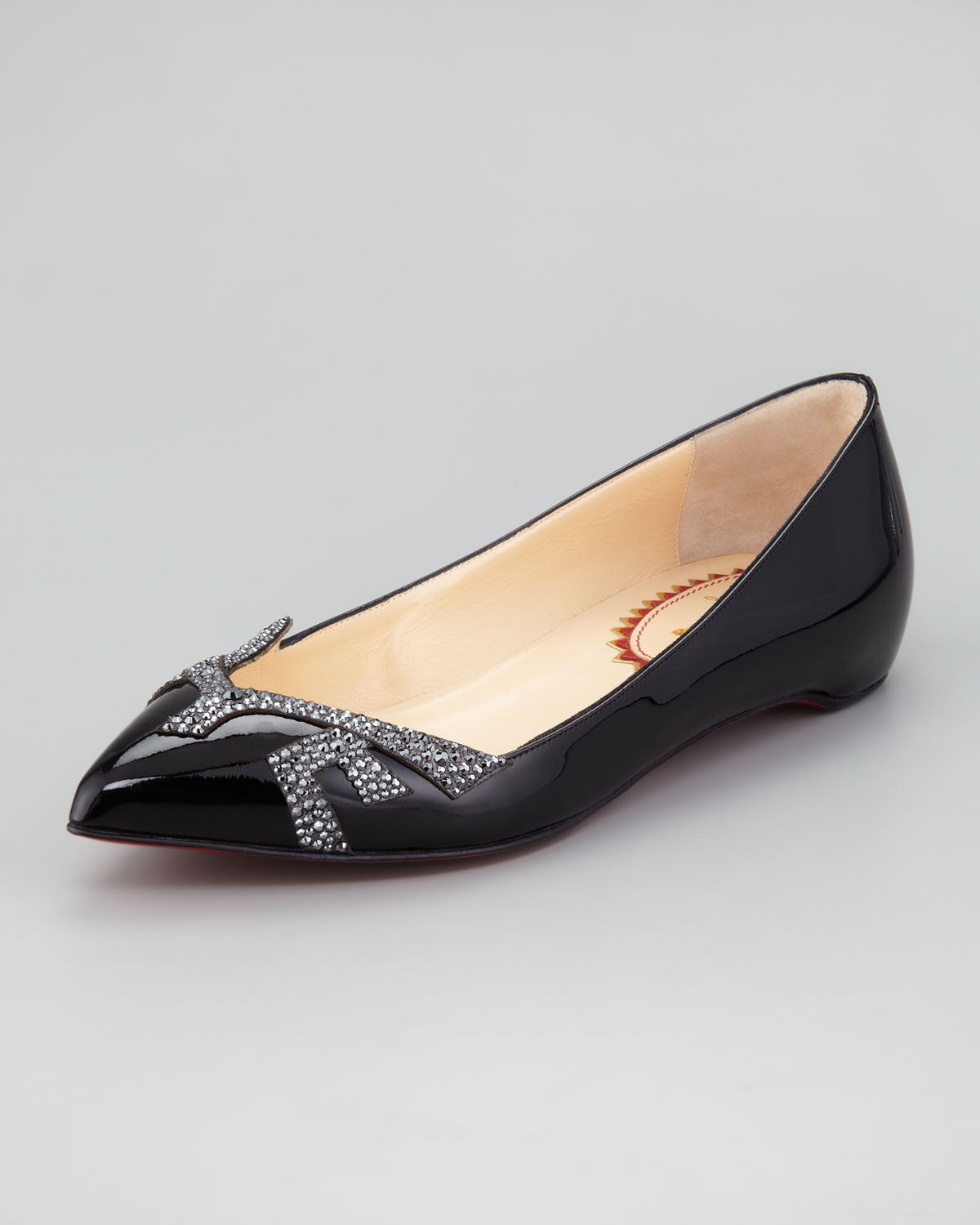 studded louboutin flats