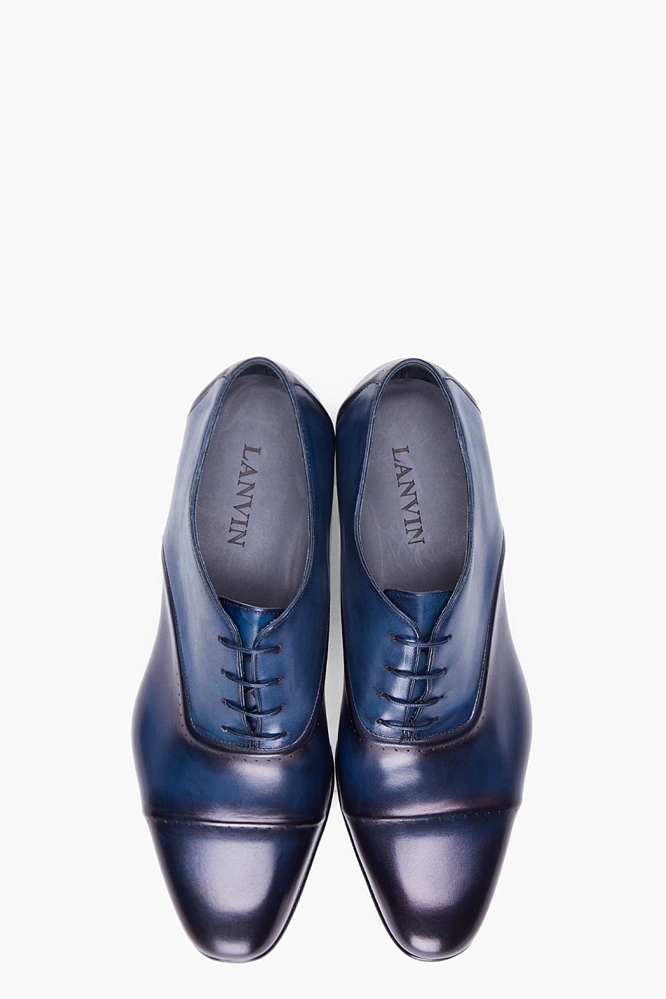 Lanvin Navy Toesade Dress Shoes in Blue for Men | Lyst