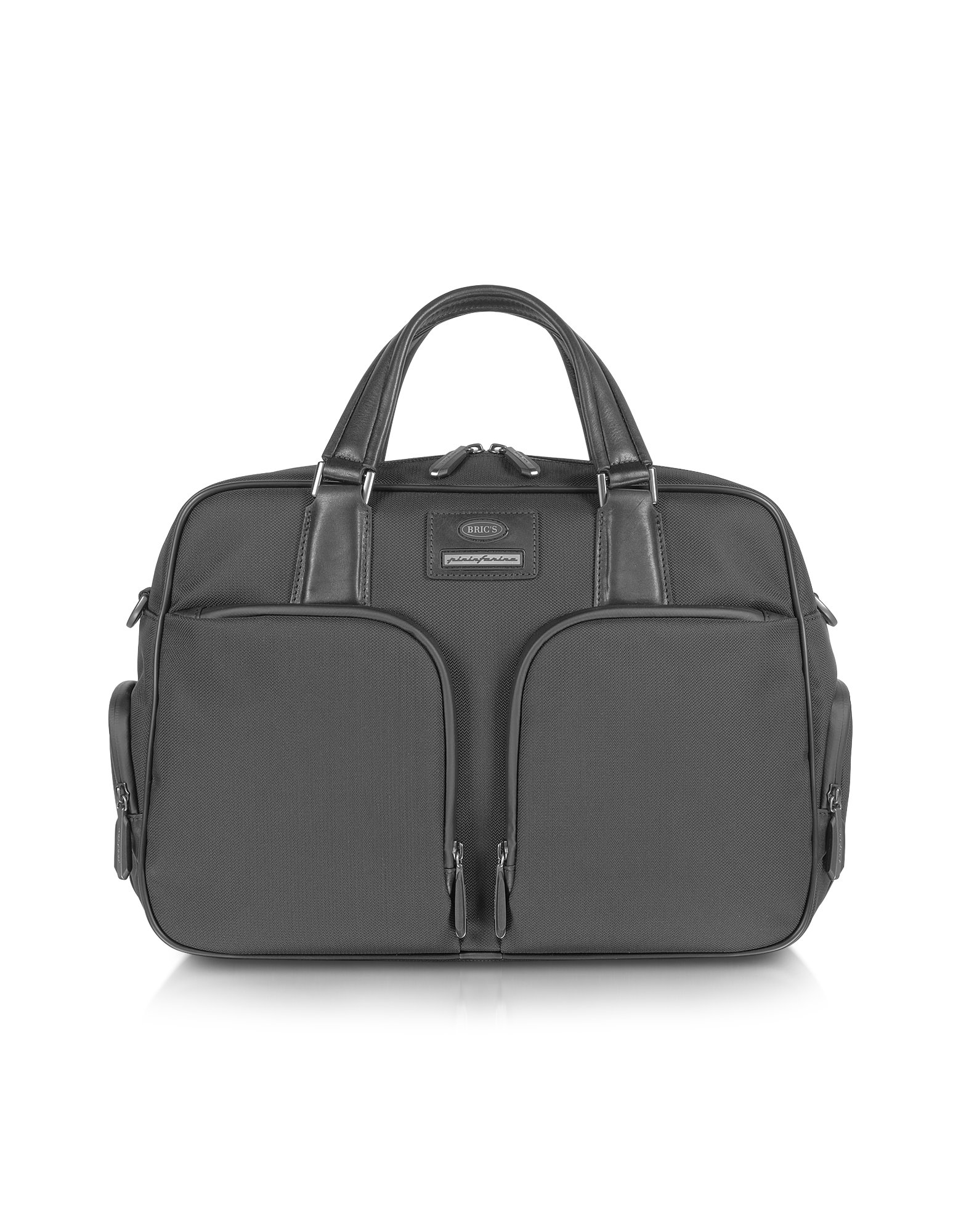 Bric's Pininfarina Nylon and Leather Briefcase in Gray for Men | Lyst