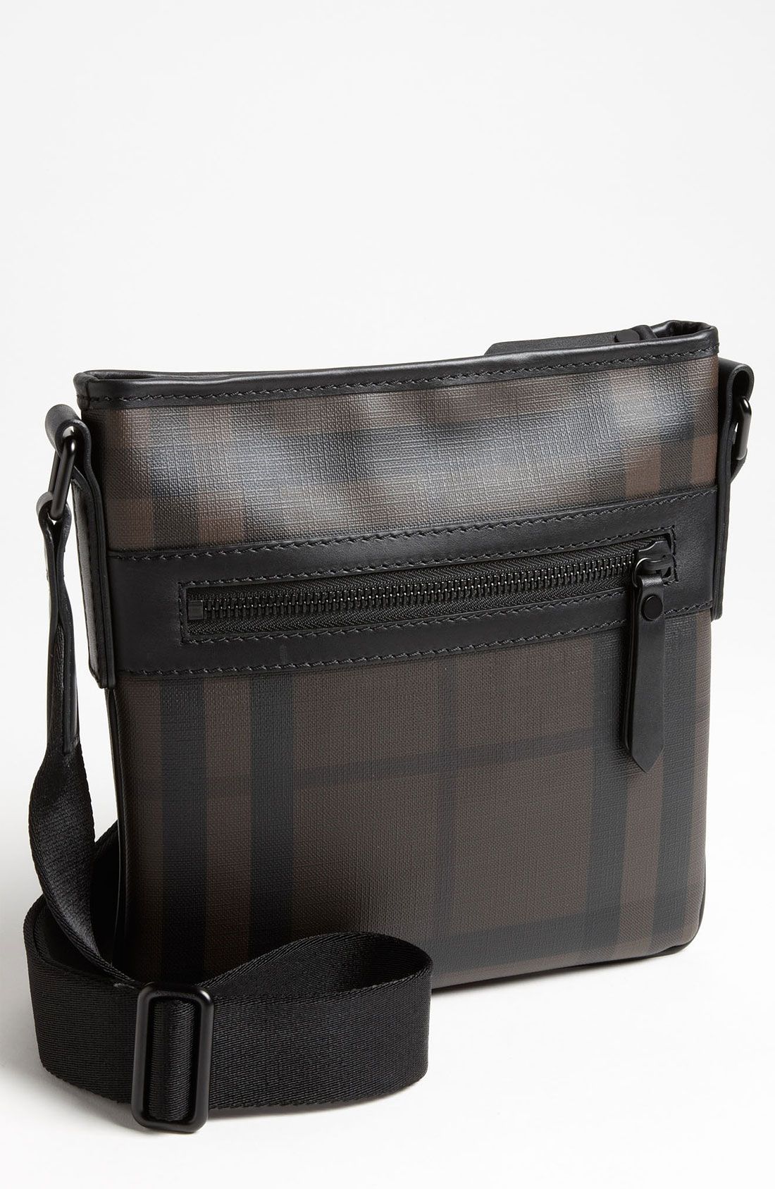 Burberry Check Print Crossbody Bag in Brown for Men (smoked chocolate check) | Lyst