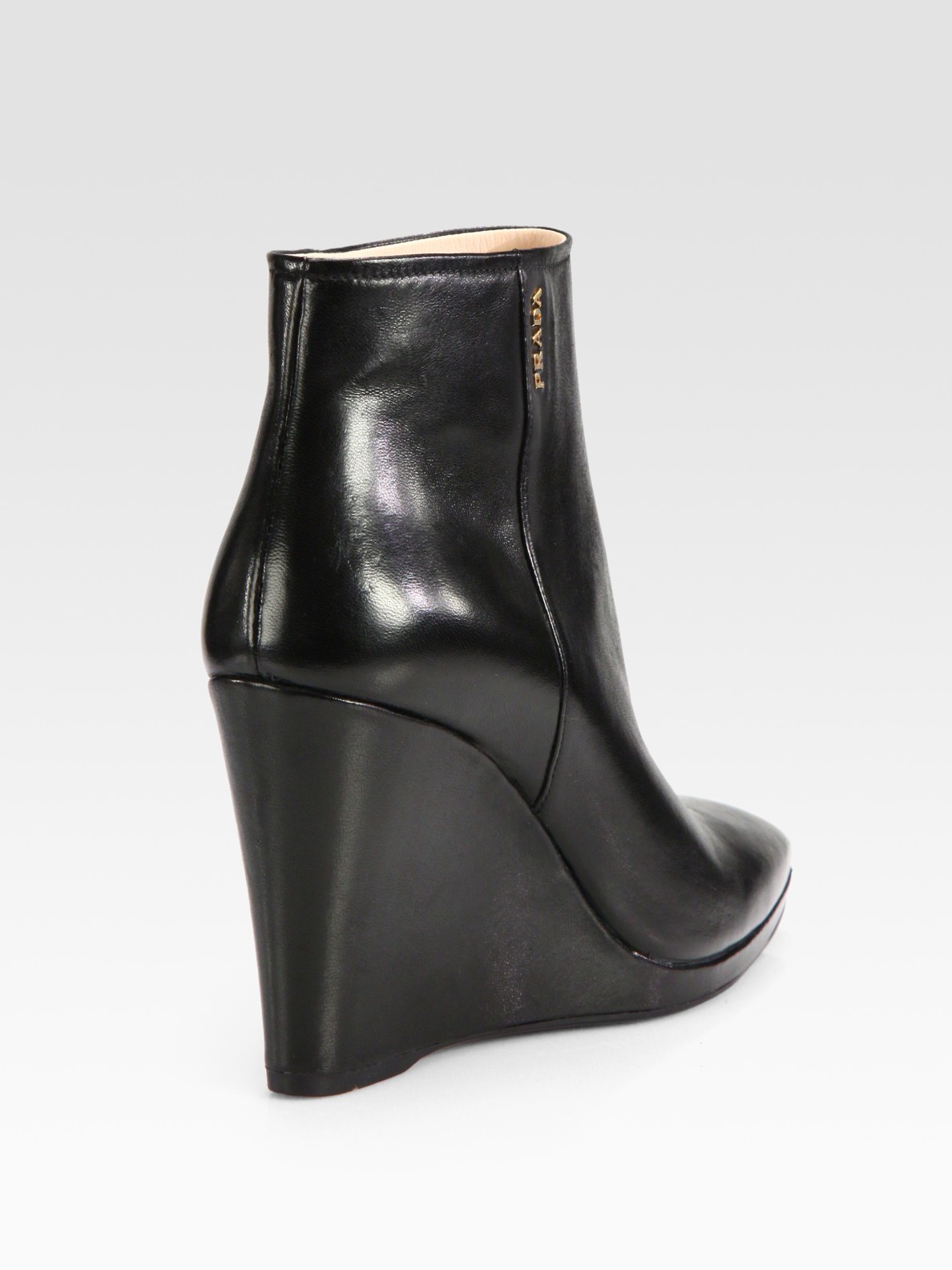 prada wedge booties