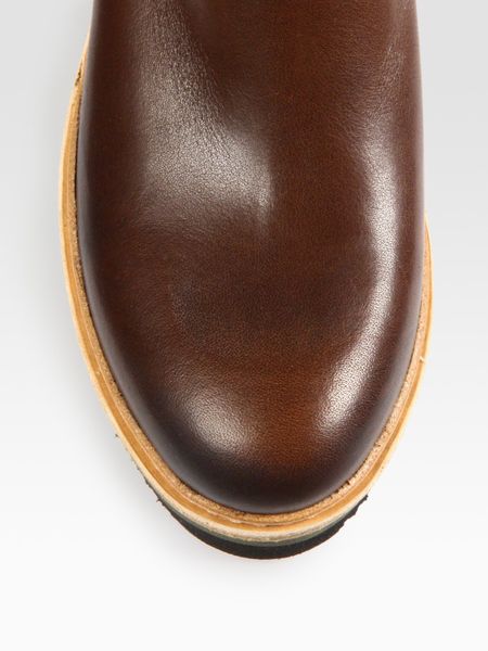 prada lug sole leather bootie