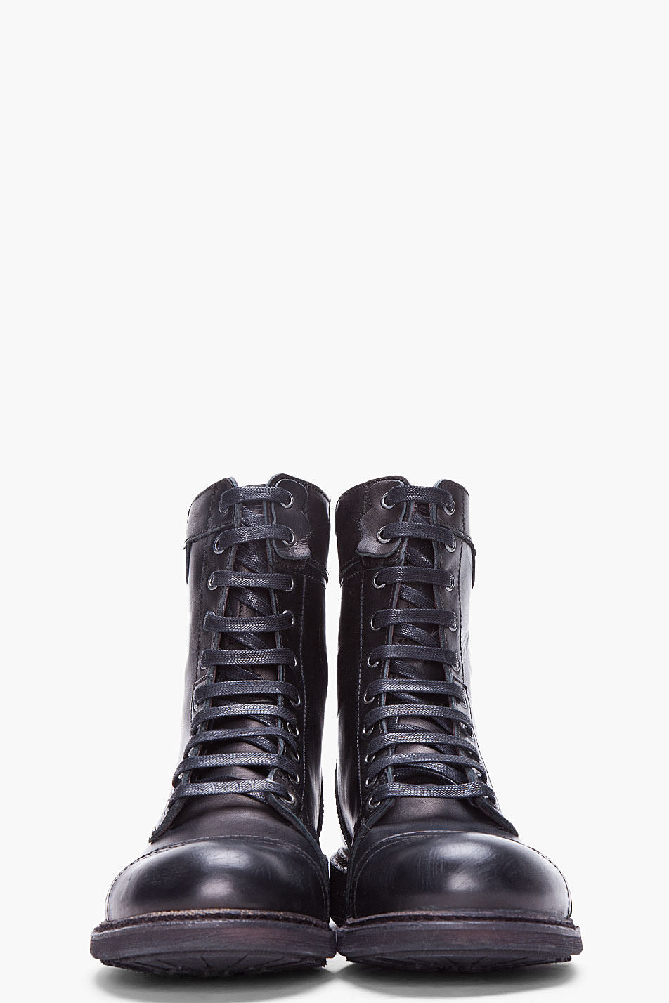 Lyst Diesel Black Cassidy Military Boots in Black for Men