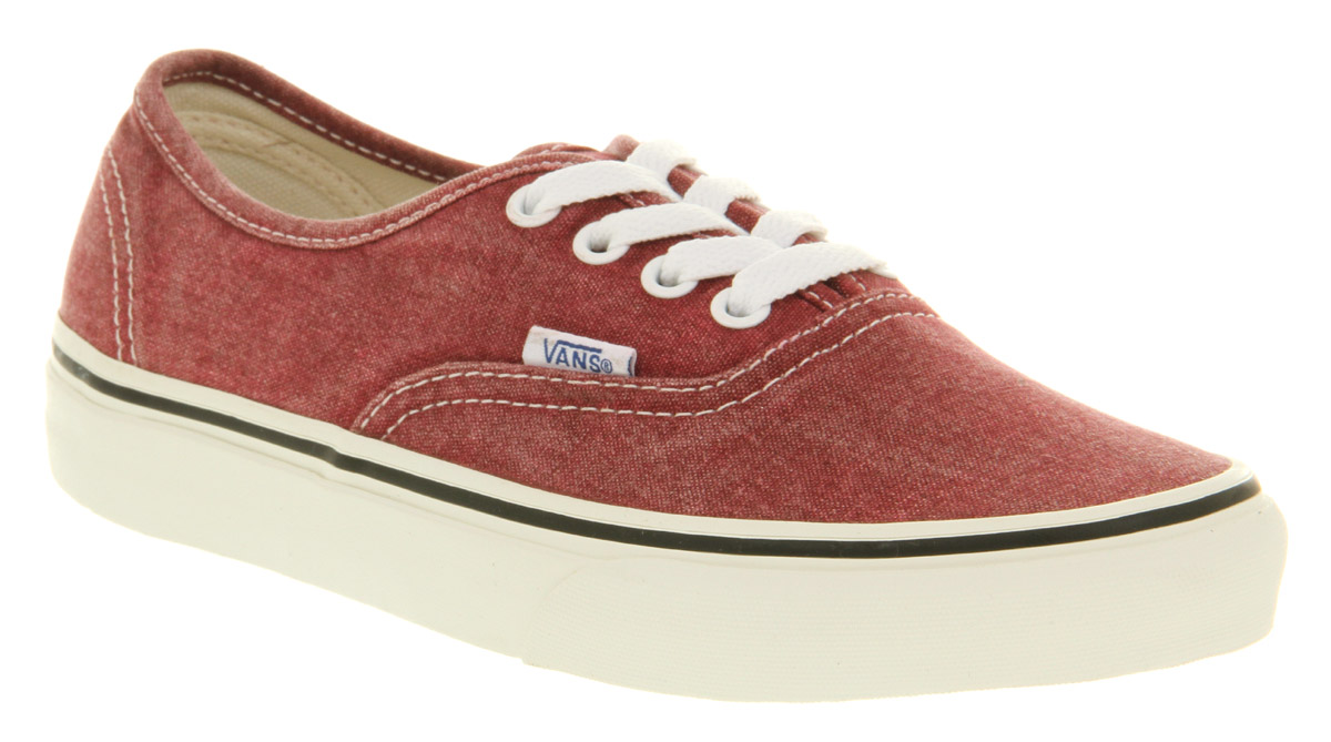 red washed vans