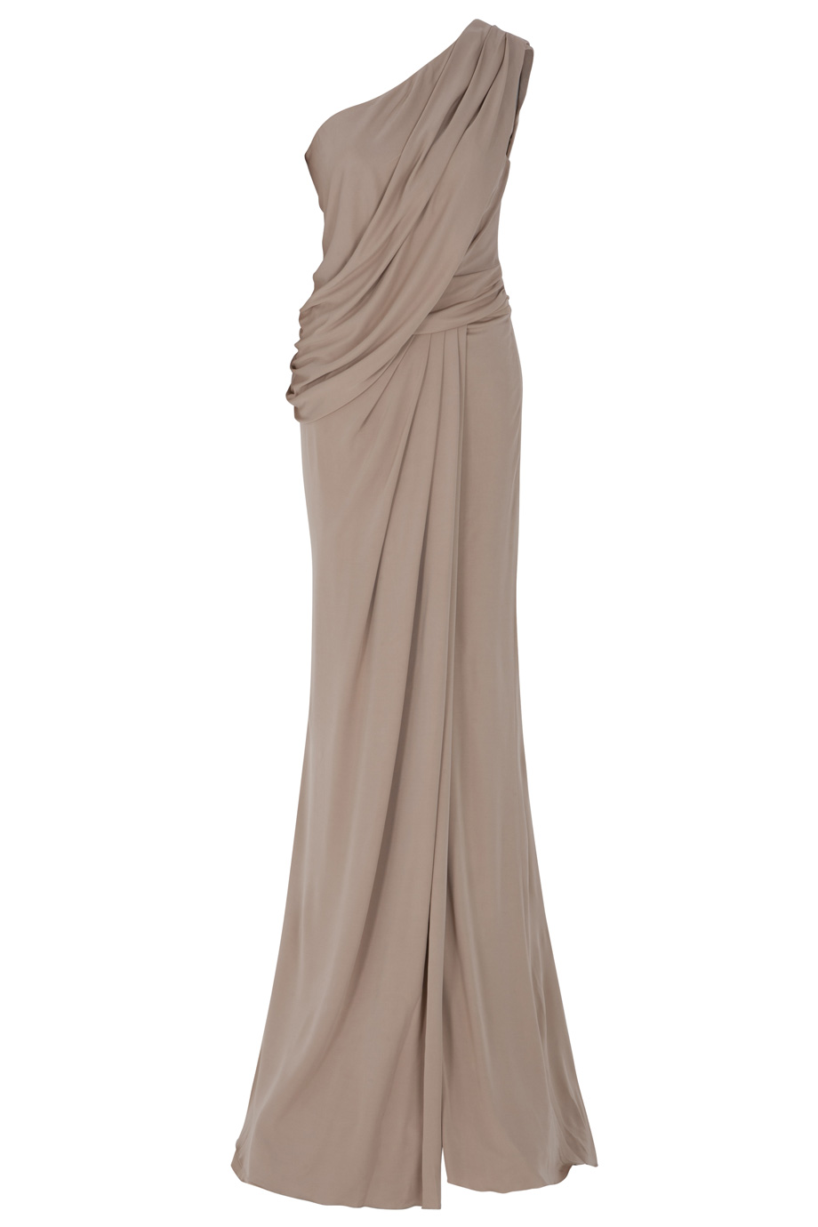 Elie Saab One Shoulder Draped Gown in Black (Natural) Lyst