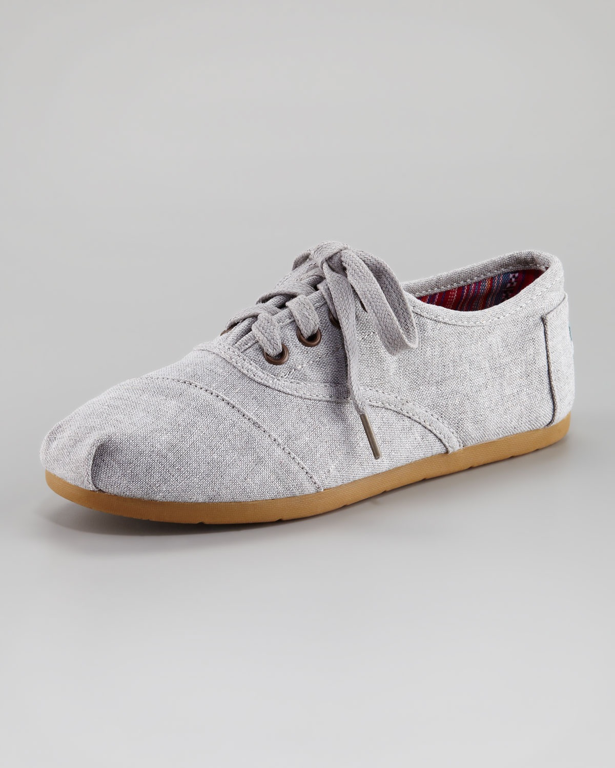 TOMS Fabric Laceup Shoe in Grey (Gray 