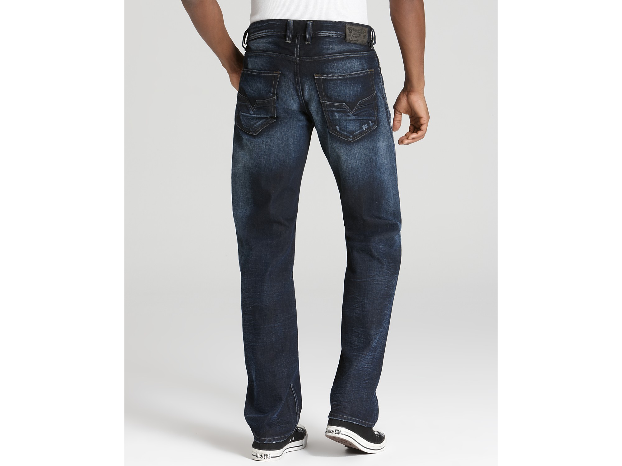 Lyst Diesel Larkee Relaxed Straight Leg Jeans in Blue for Men
