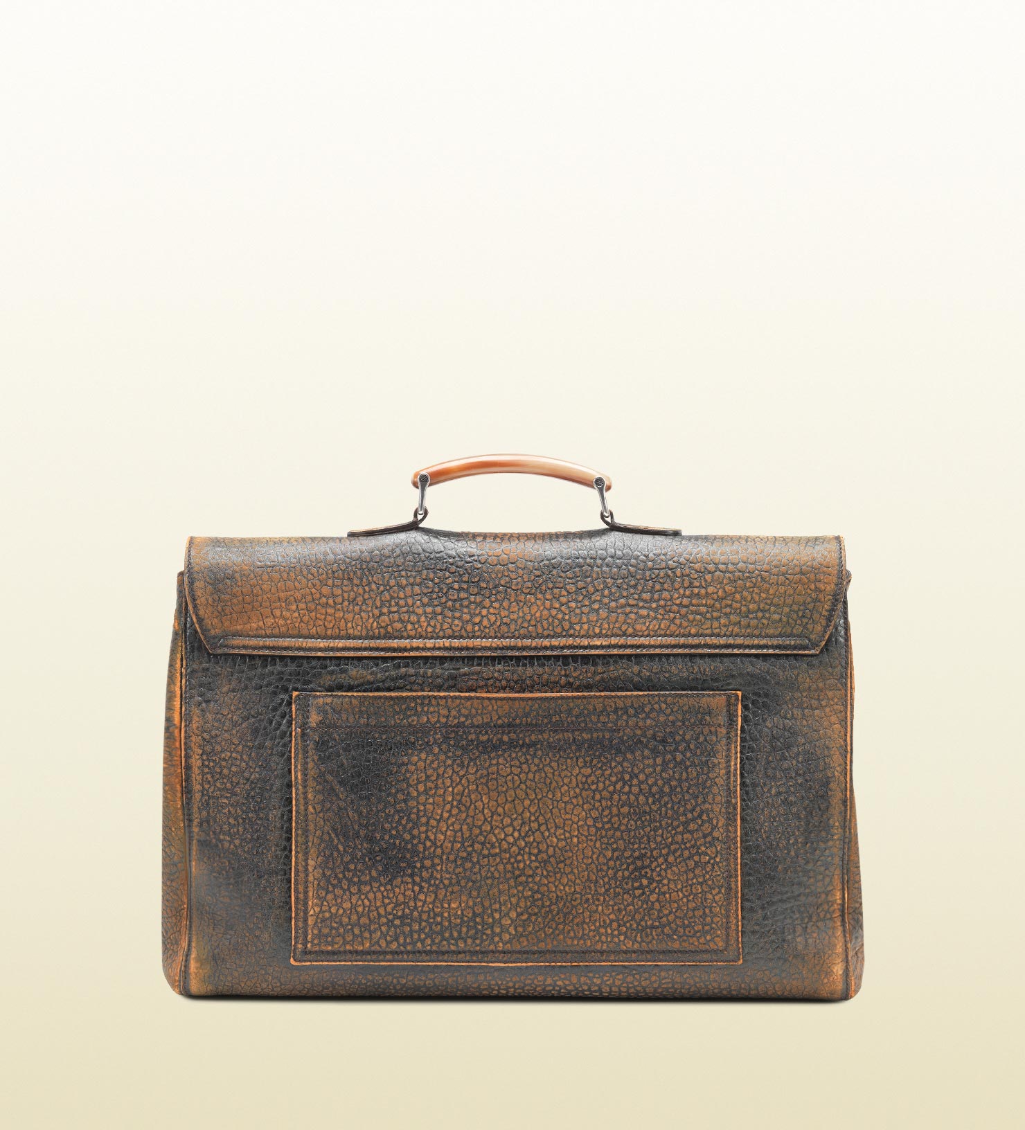 Gucci Helmut Grainy Leather Briefcase in Natural for Men Lyst