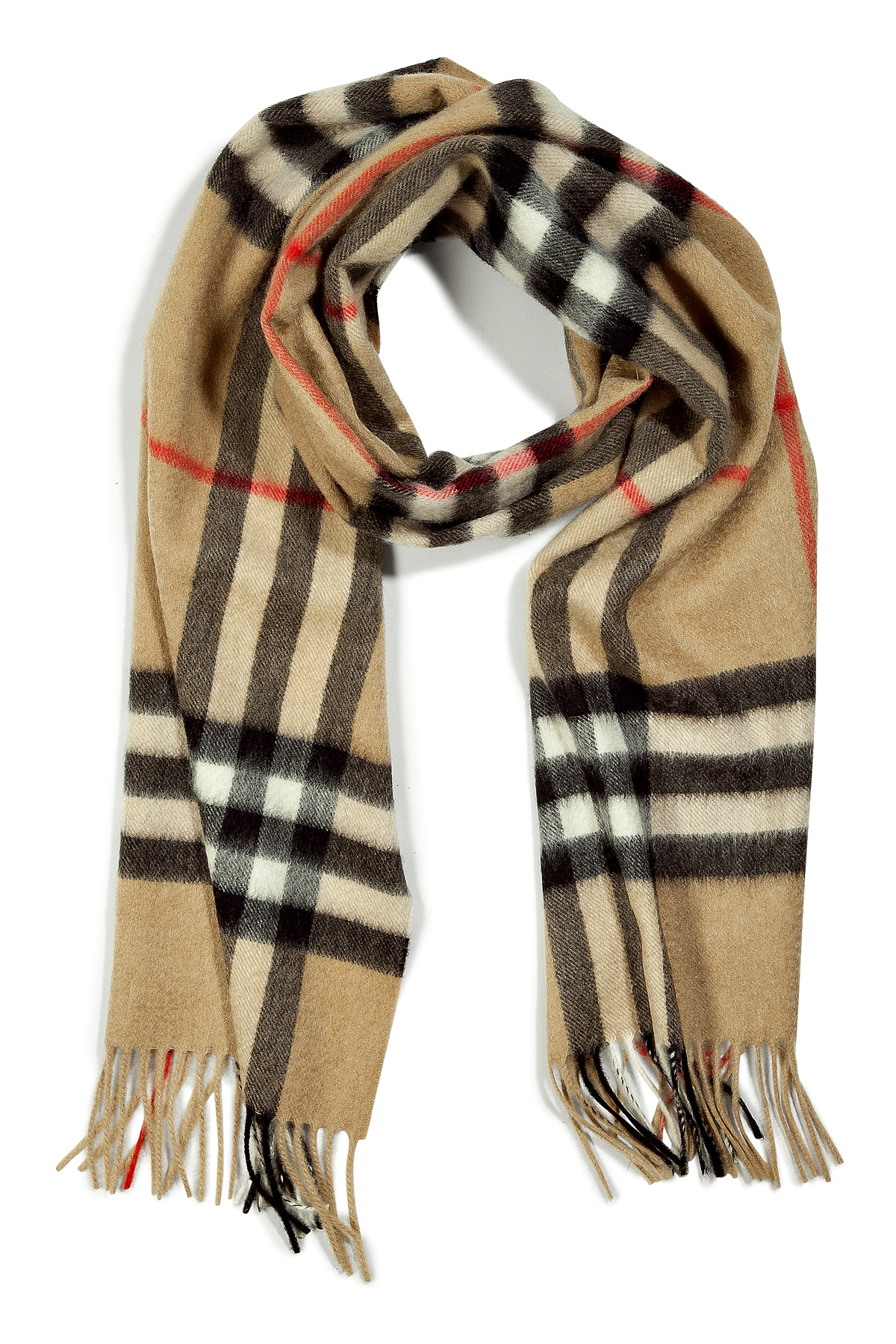Burberry Camel Giant Check Icon Scarf in Beige (camel) Lyst