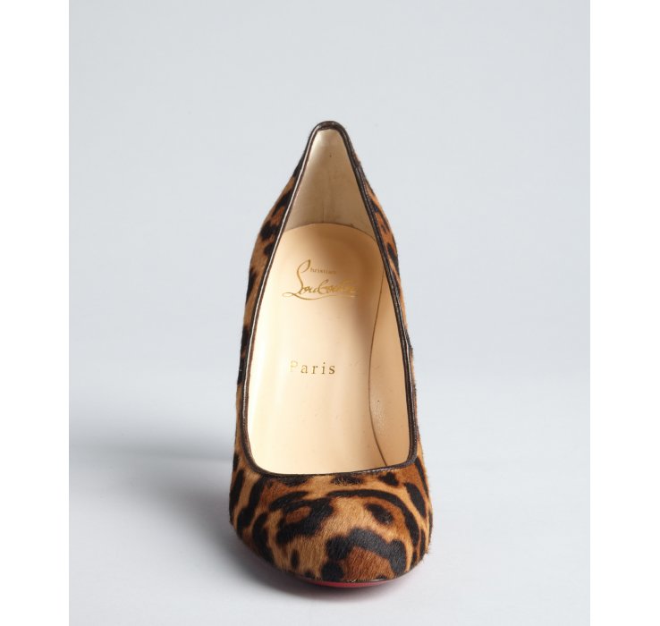 knock off christian louboutin shoes - christian louboutin Miss booties Brown and tan leopard print ...